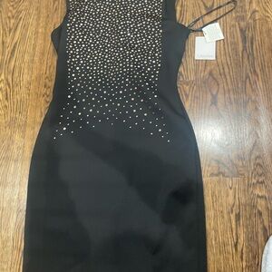 Calvin Klein Black Studded Dress never worn new with tags